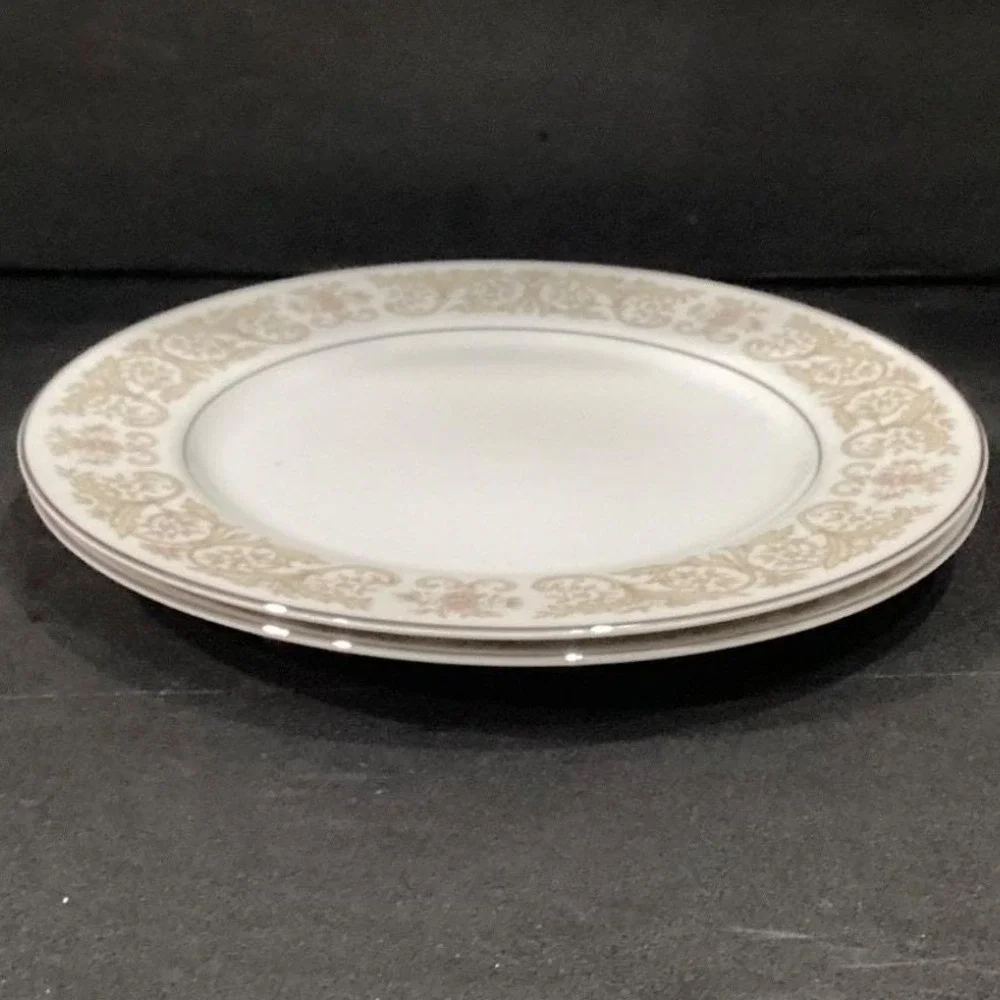 Regal Diamond China Citrus Dinner Plates,‎ Set of 2, Vintage Ceramic Tableware